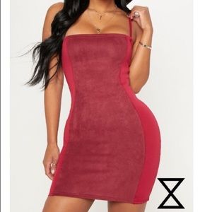 ❤️ PRETTYLITTLETHING FAUX SUEDE BODYCON DRESS❤️